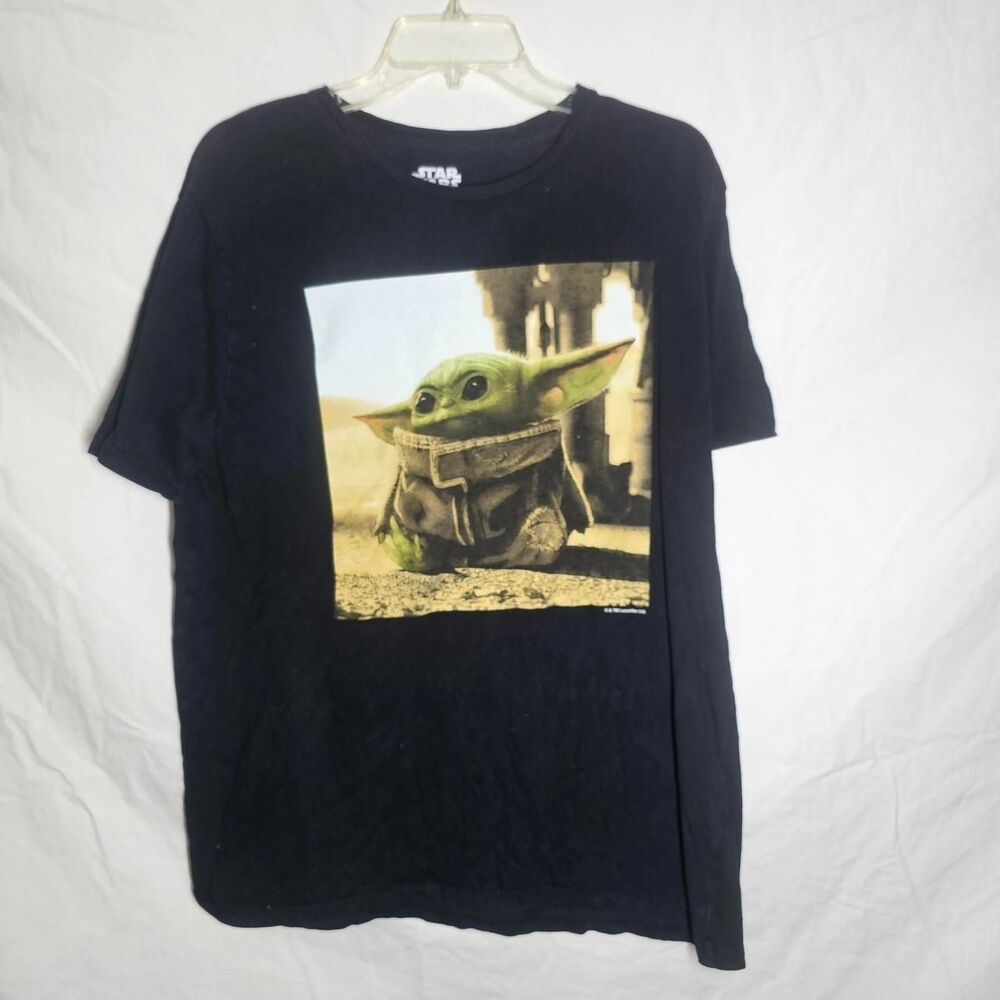 Star wars the mandalorian baby yoda black tshirt